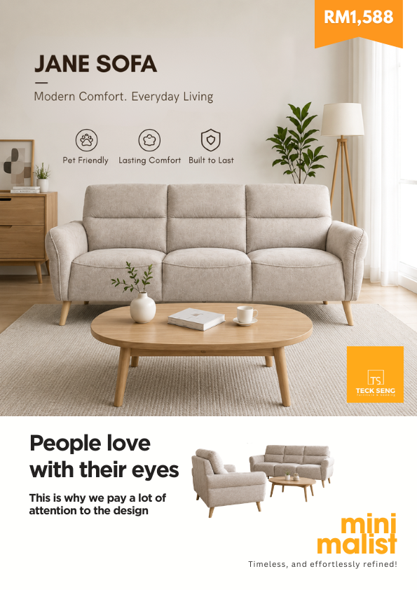Jane Pet Friendly Easy Clean Fabric Sofa